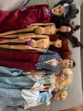 Mixed Vintage Fashion Dolls Lot - Multi-Color